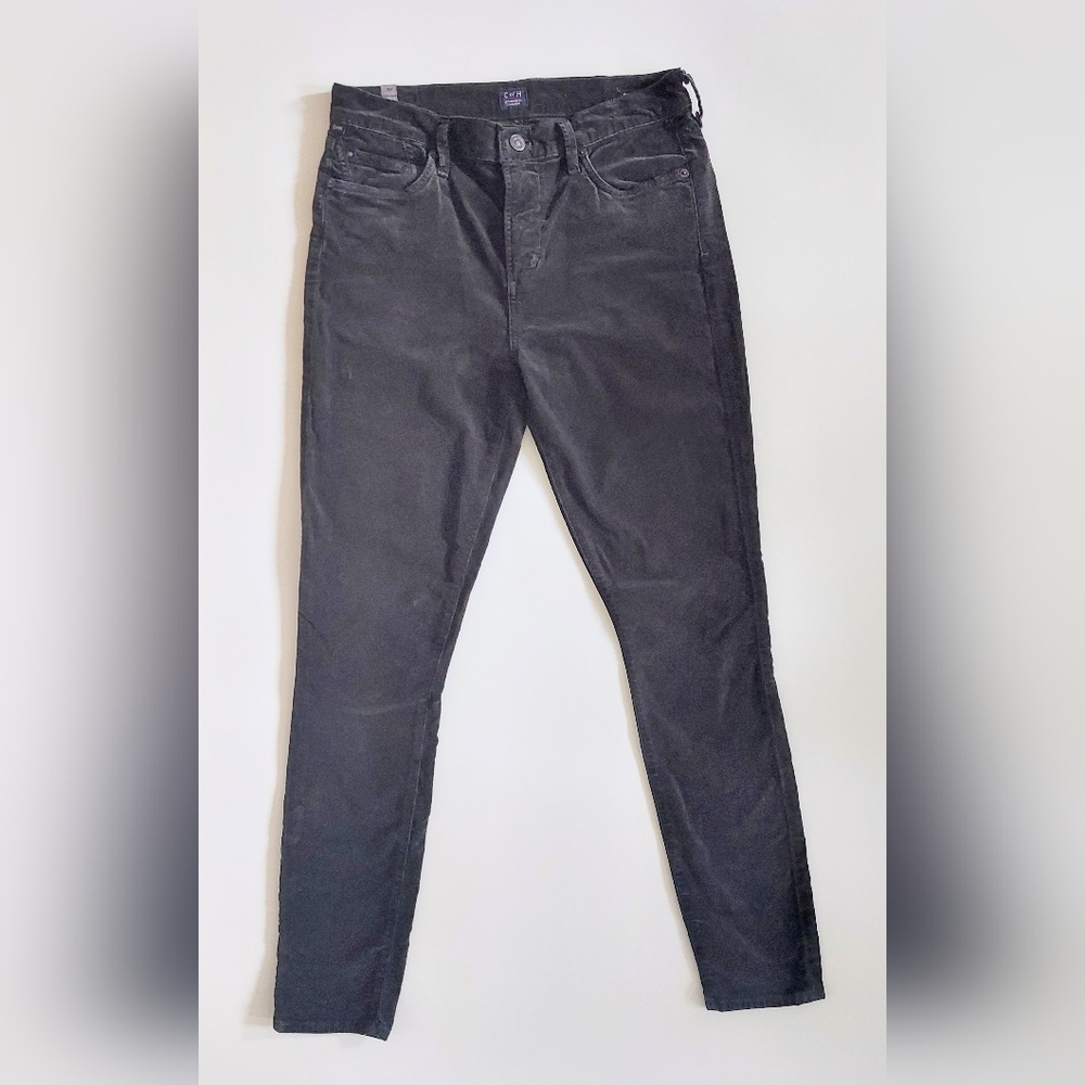 Citizens of Humanity High Rise Rocket Velvet Skinny Pants Black Size 6